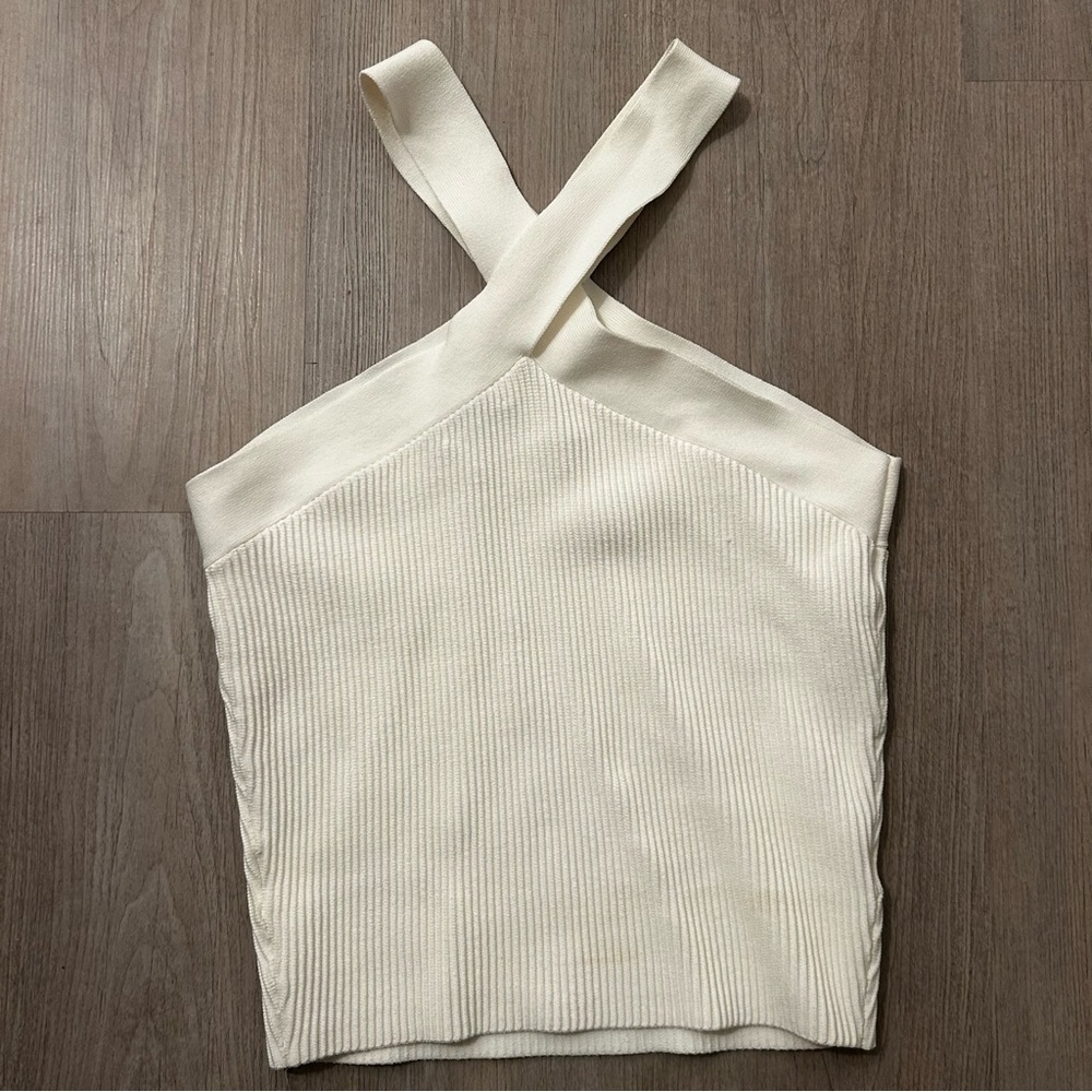 Aritzia Sculpt Knit Criss Cross Cropped Tank